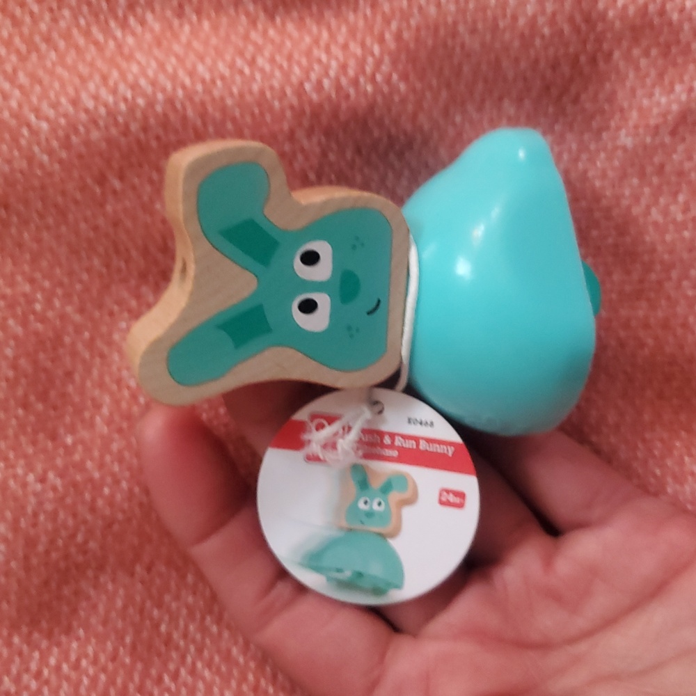 HAPE GERMAN Push & Run Wooden Bunny Toy